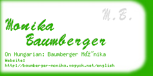 monika baumberger business card